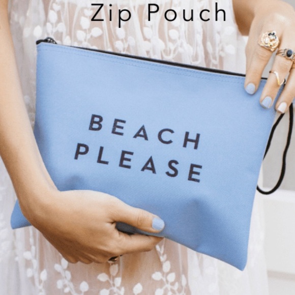Milly Handbags - Milly beach please blue beach zip pouch